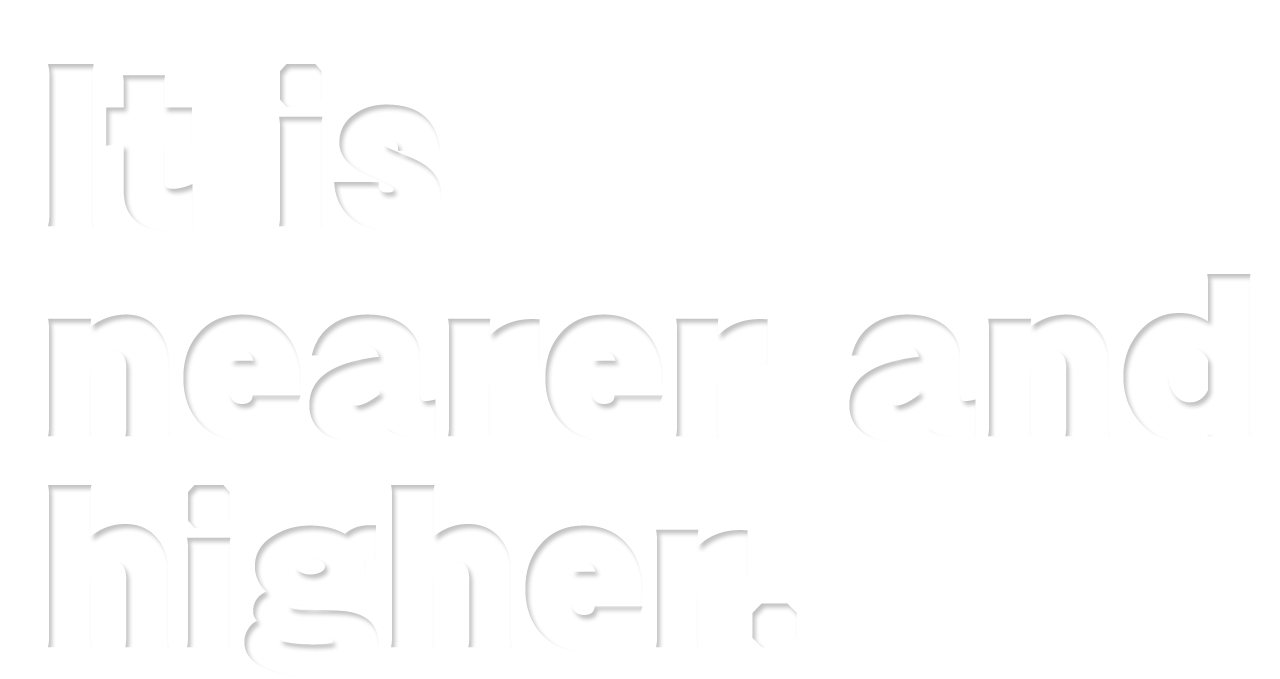 It is nearer and higher.